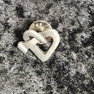 Vintage Pewter look Horsheshoe Nail Heart Pin